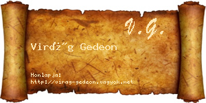 Virág Gedeon névjegykártya