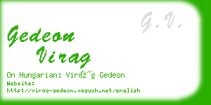 gedeon virag business card